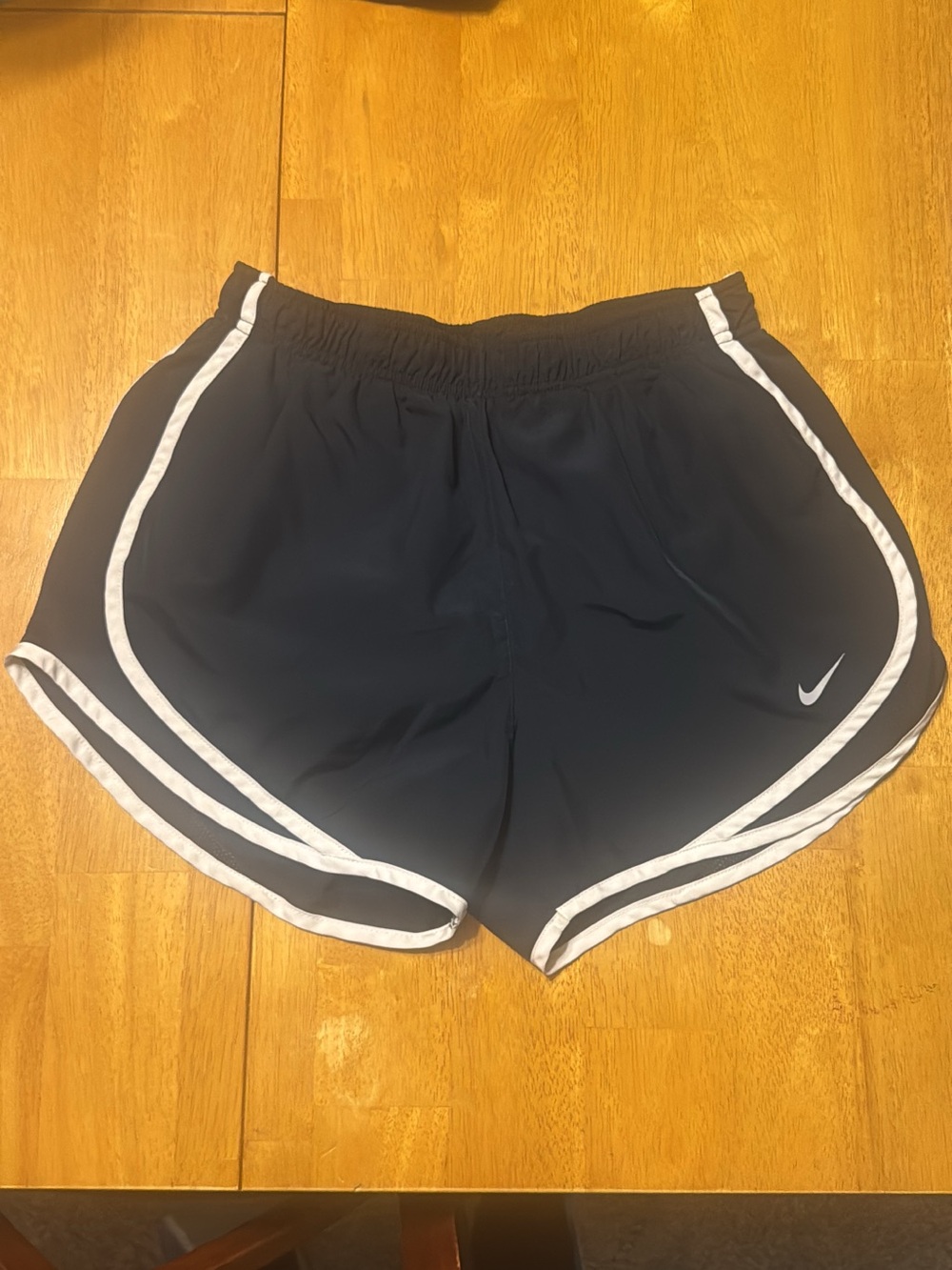 Nike Women's Black Athletic Shorts with White Trim